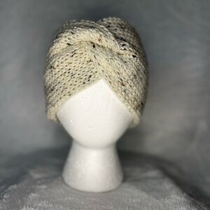 Elegant Cream Knit Turban Headband